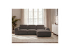 Montaigne - Canapé D'Angle Convertible Coffre - Tissu Bouclette - Angle Droit