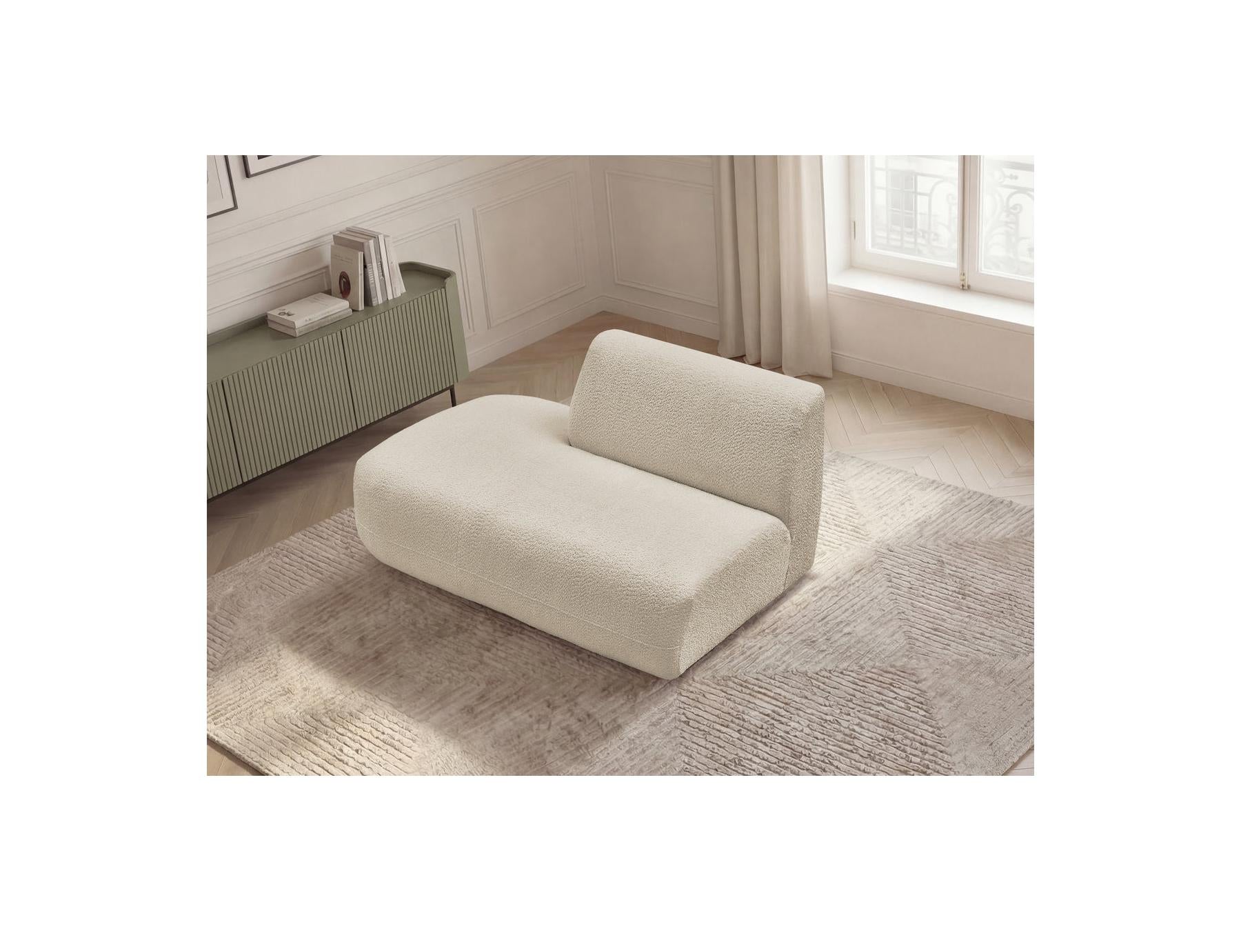 Anda - Chauffeuse Bout De Canapé Pour Canapé Modulable - Tissu Chenille - Angle Gauche