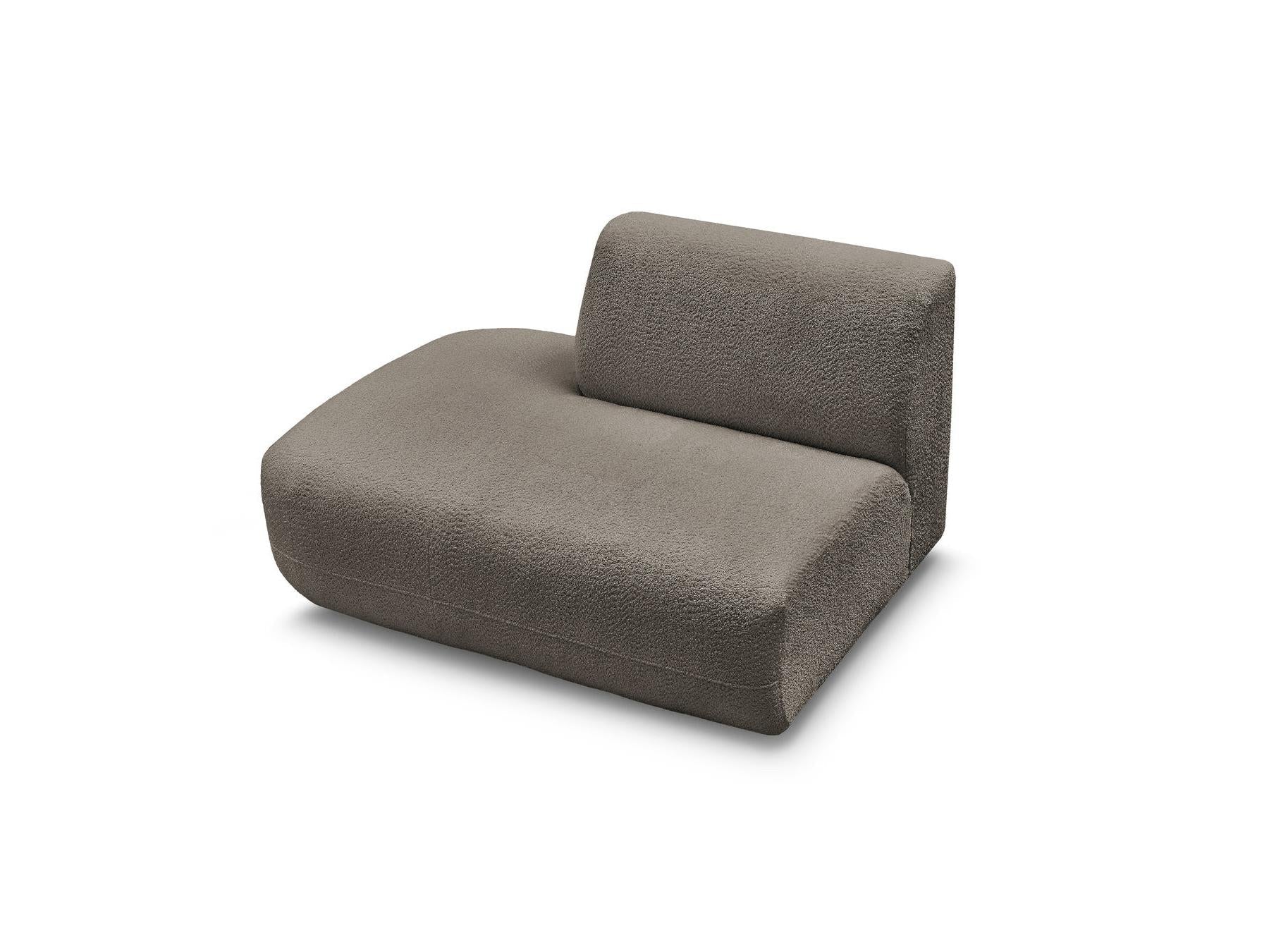 Anda - Chauffeuse Bout De Canapé Pour Canapé Modulable - Tissu Chenille - Angle Gauche