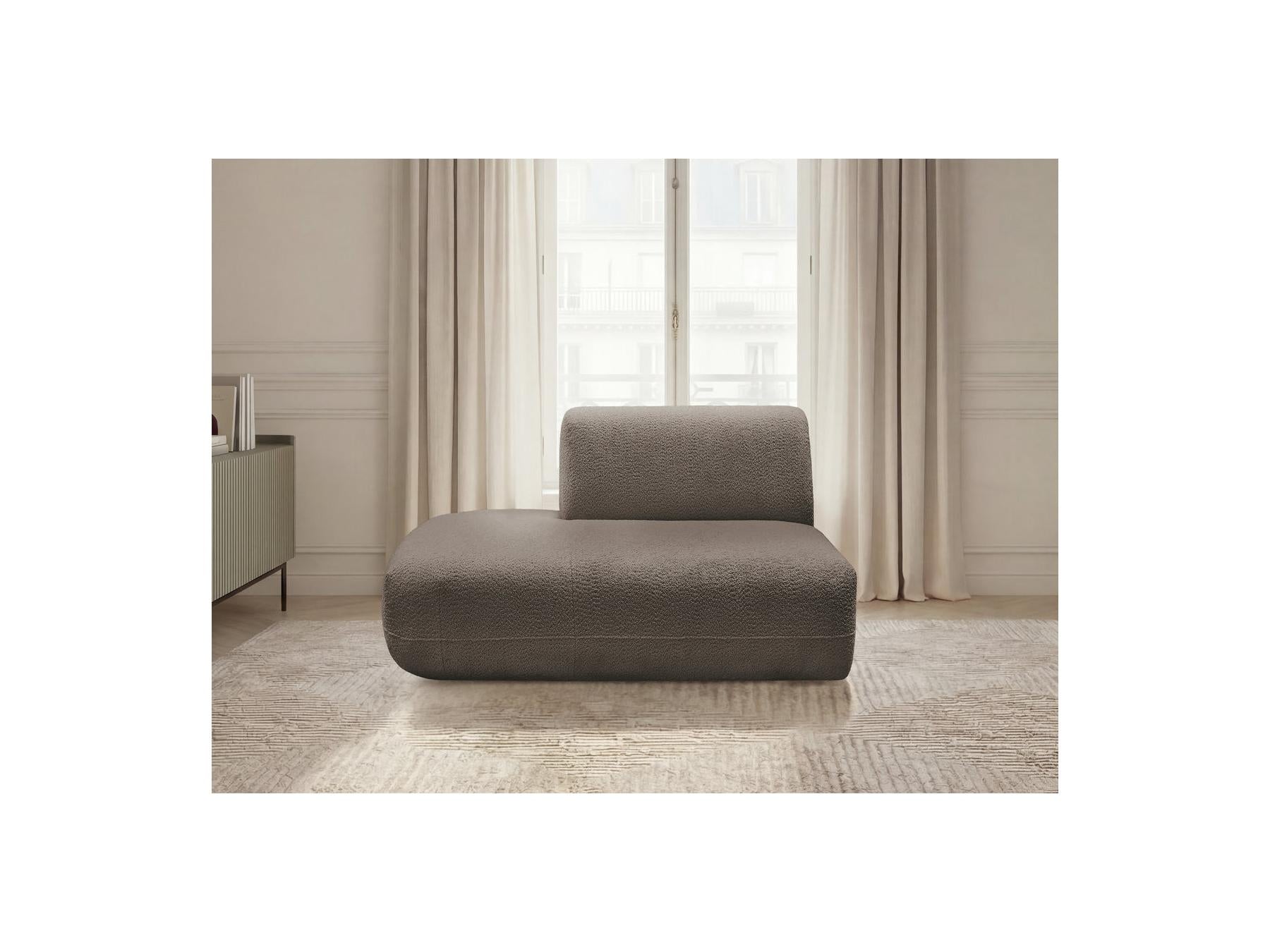 Anda - Chauffeuse Bout De Canapé Pour Canapé Modulable - Tissu Chenille - Angle Gauche