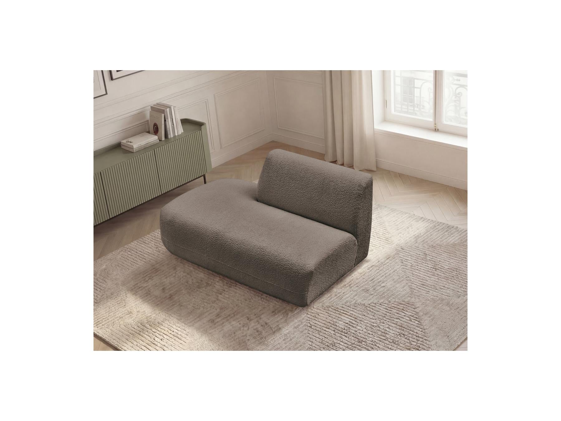 Anda - Chauffeuse Bout De Canapé Pour Canapé Modulable - Tissu Chenille - Angle Gauche