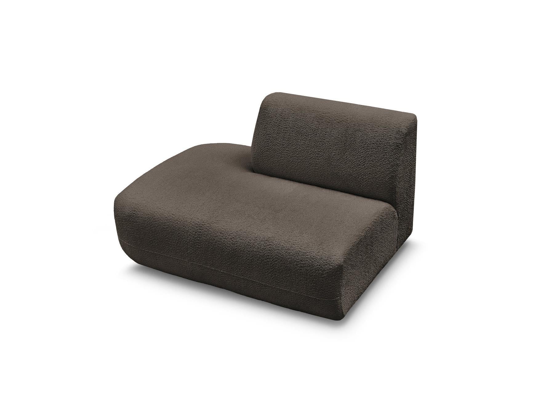 Anda - Chauffeuse Bout De Canapé Pour Canapé Modulable - Tissu Chenille - Angle Gauche