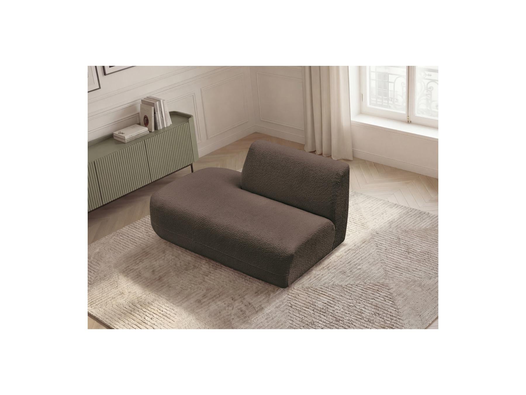 Anda - Chauffeuse Bout De Canapé Pour Canapé Modulable - Tissu Chenille - Angle Gauche