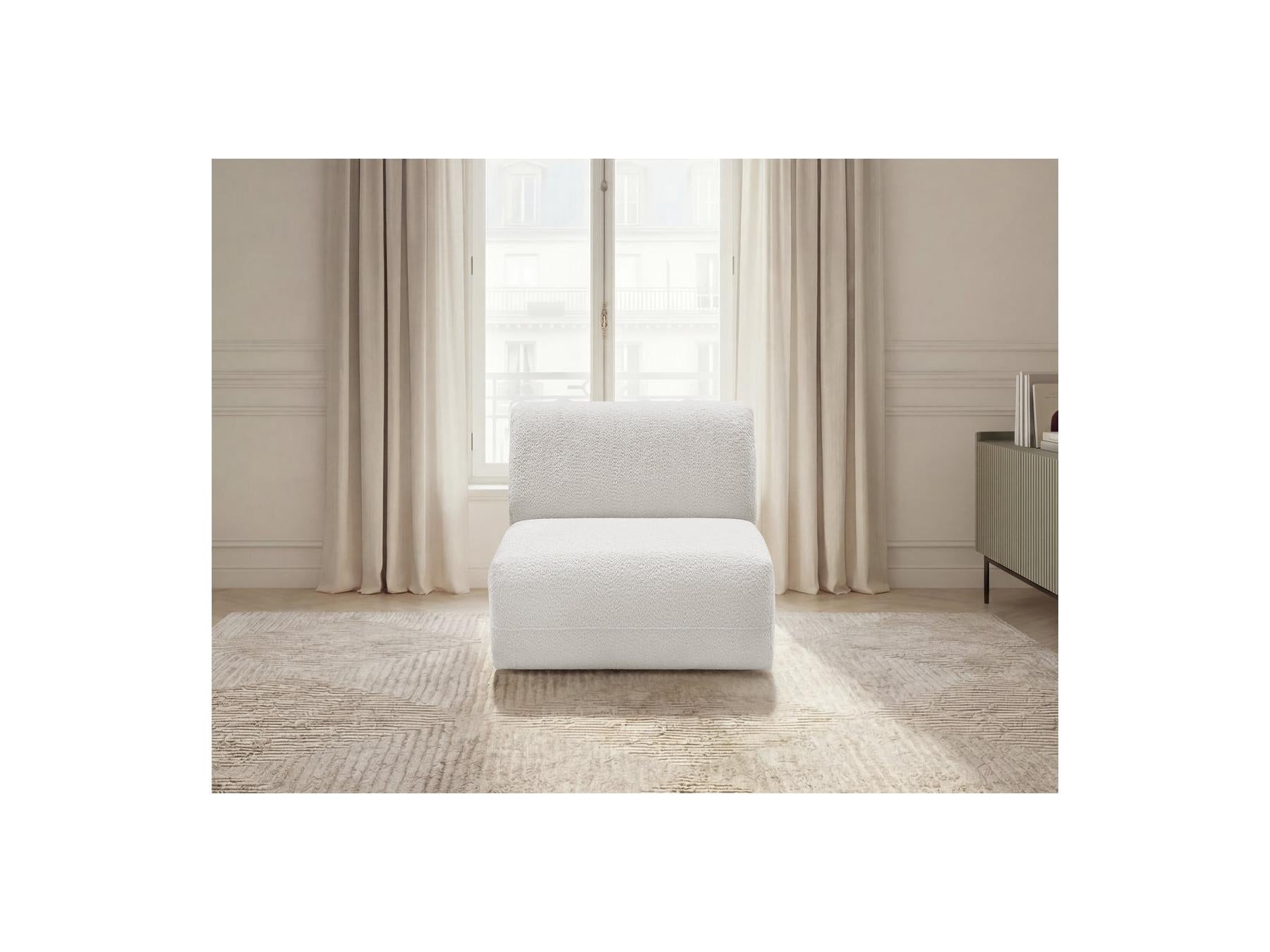 Anda - Chauffeuse 1 Place Sans Accoudoir Pour Canapé Modulable - Tissu Chenille