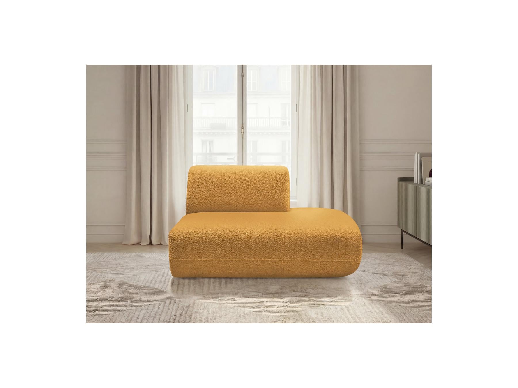 Anda - Chauffeuse Bout De Canapé Pour Canapé Modulable - Tissu Chenille - Angle Droit