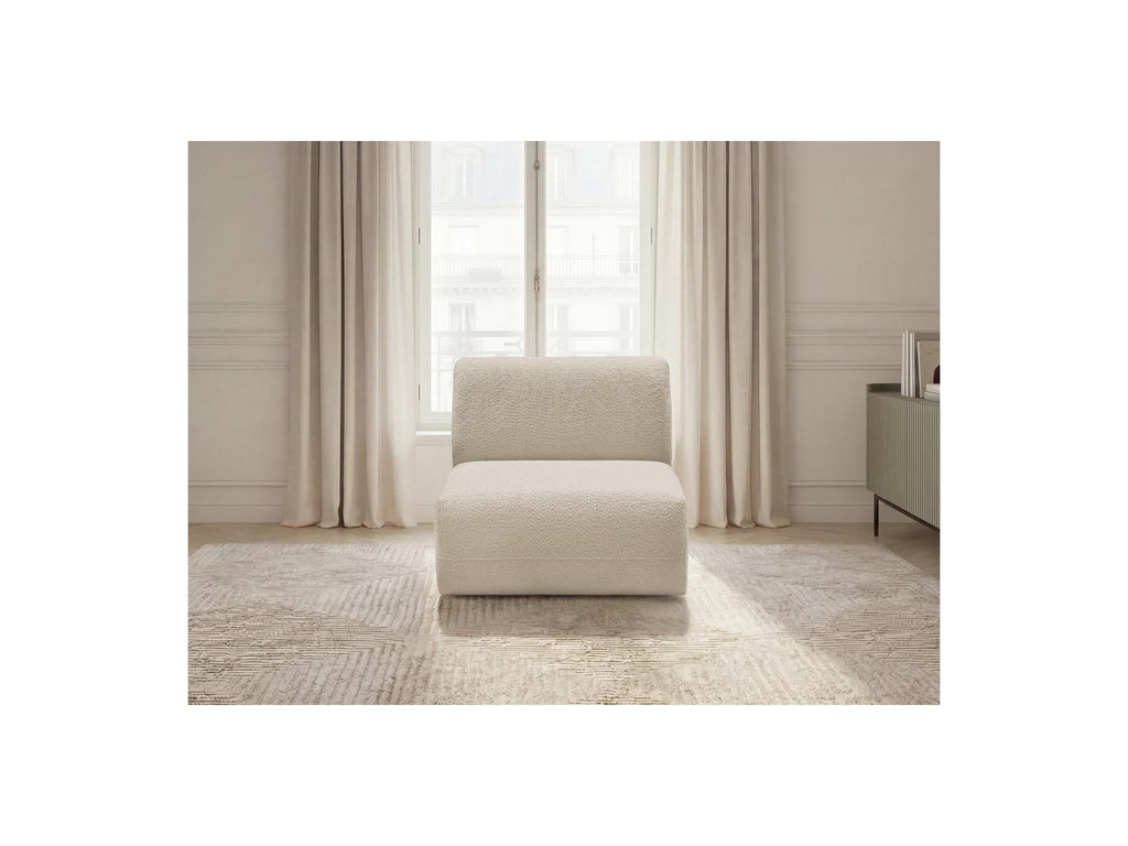 Anda - Chauffeuse 1 Place Sans Accoudoir Pour Canapé Modulable - Tissu Chenille