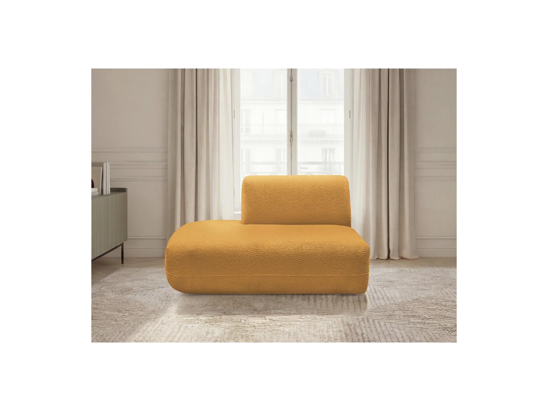 Anda - Chauffeuse Bout De Canapé Pour Canapé Modulable - Tissu Chenille - Angle Gauche