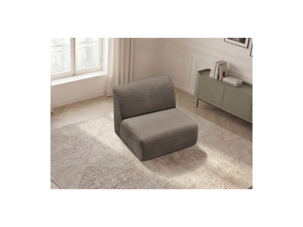 Anda - Chauffeuse 1 Place Sans Accoudoir Pour Canapé Modulable - Tissu Chenille