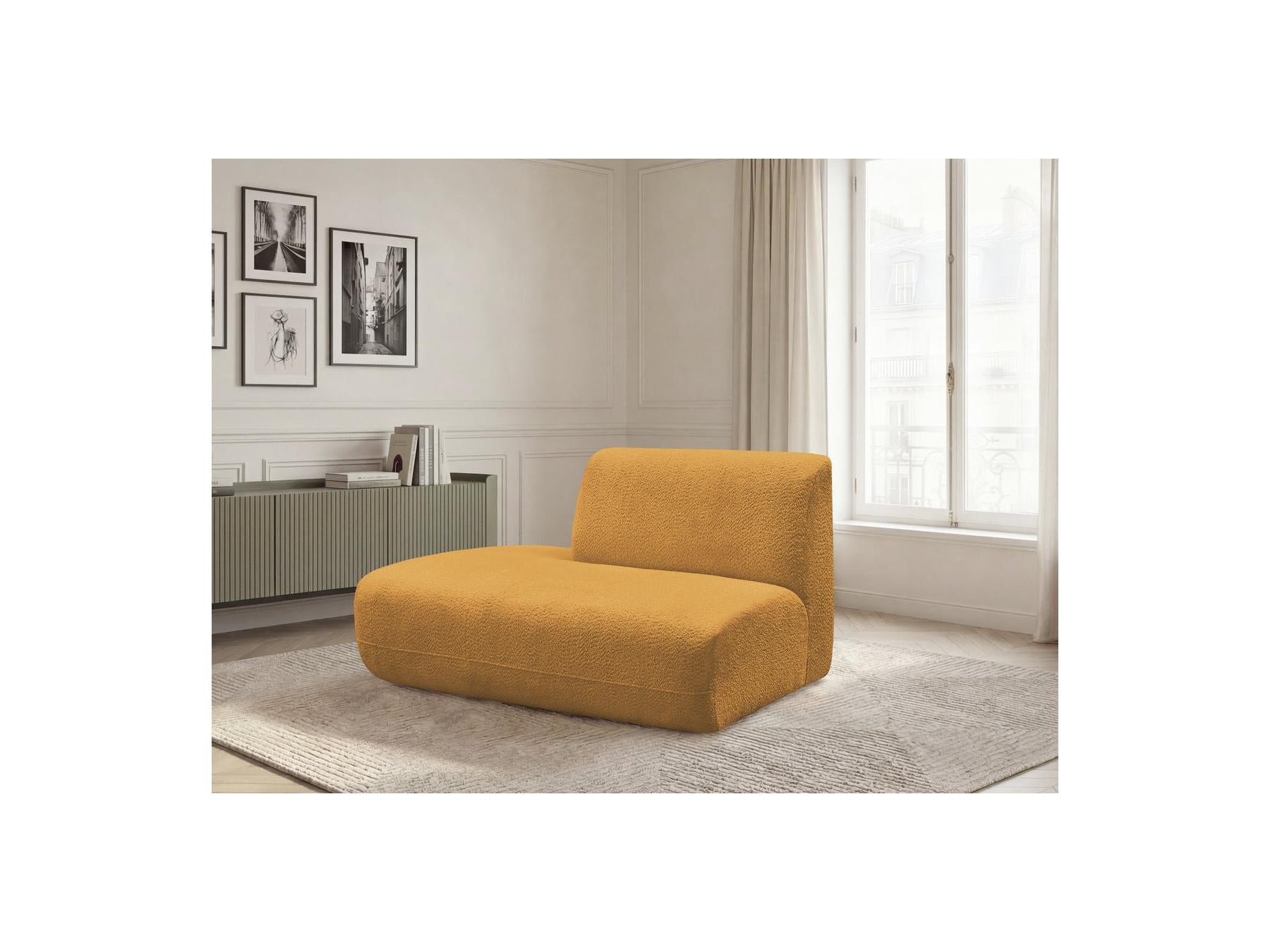 Anda - Chauffeuse Bout De Canapé Pour Canapé Modulable - Tissu Chenille - Angle Gauche