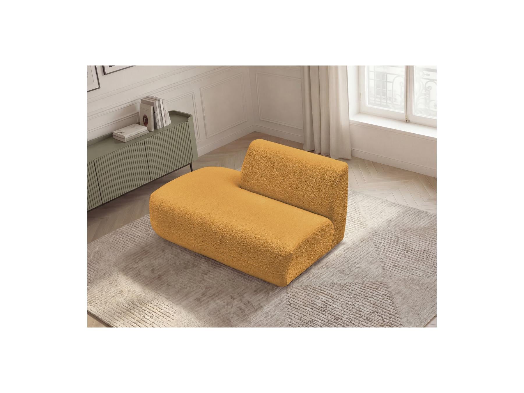 Anda - Chauffeuse Bout De Canapé Pour Canapé Modulable - Tissu Chenille - Angle Gauche