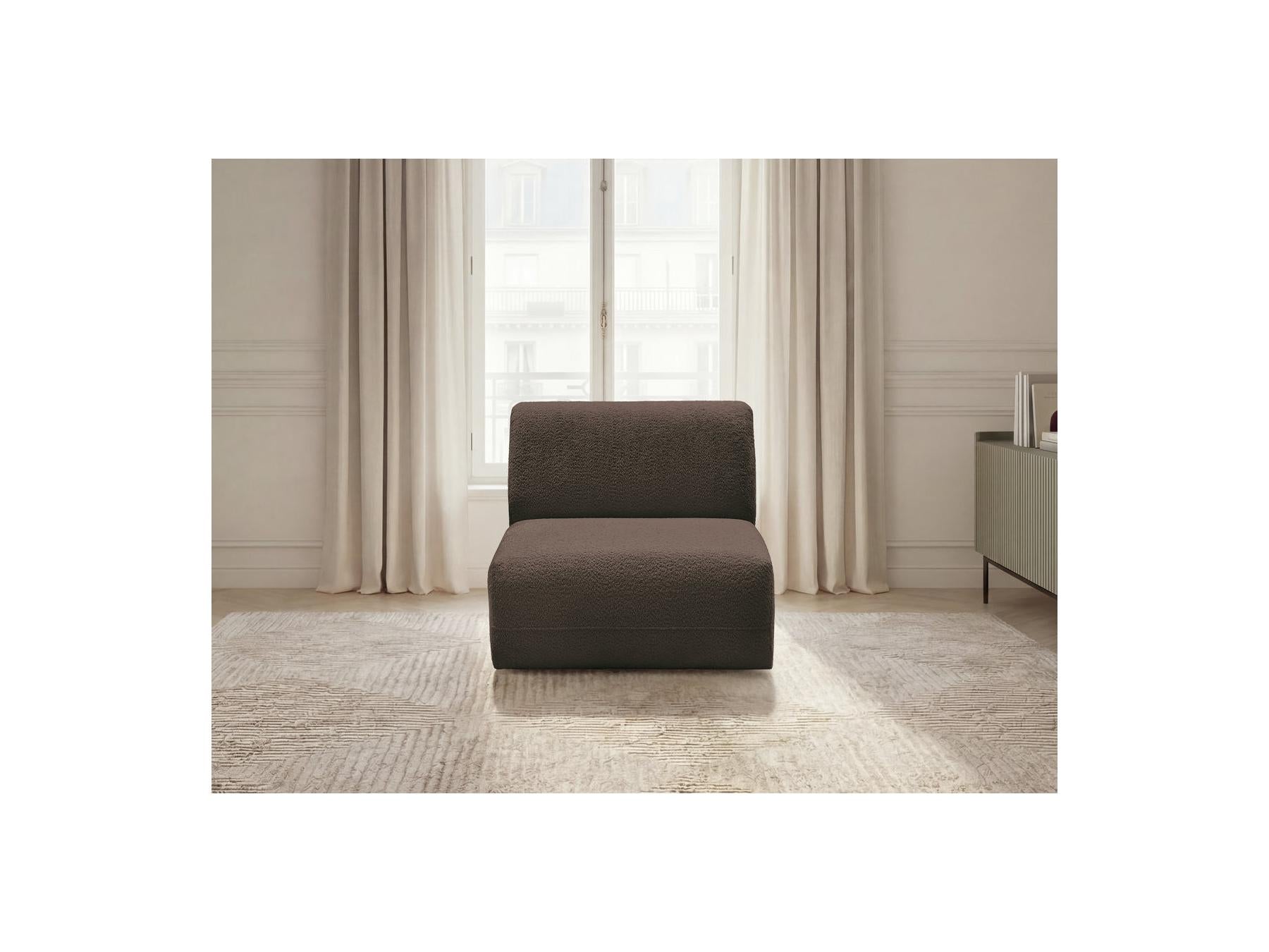 Anda - Chauffeuse 1 Place Sans Accoudoir Pour Canapé Modulable - Tissu Chenille