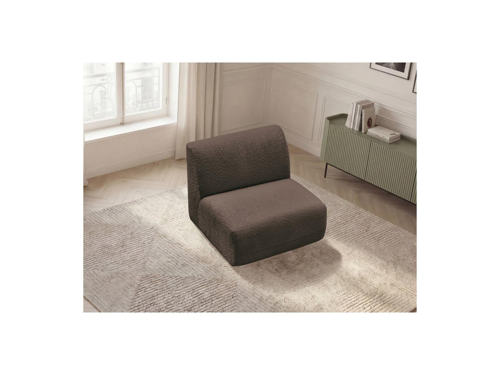 Anda - Chauffeuse 1 Place Sans Accoudoir Pour Canapé Modulable - Tissu Chenille