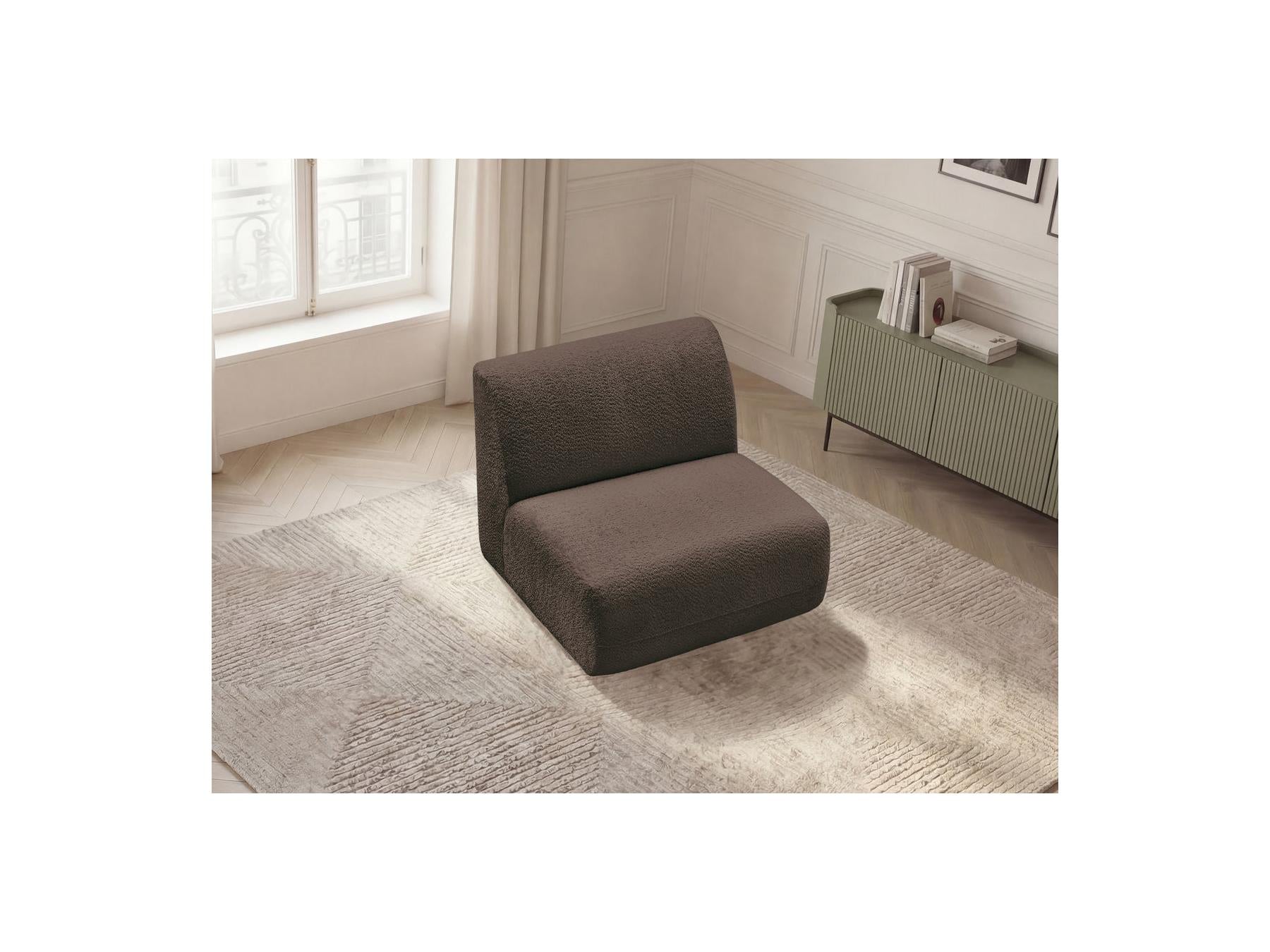 Anda - Chauffeuse 1 Place Sans Accoudoir Pour Canapé Modulable - Tissu Chenille