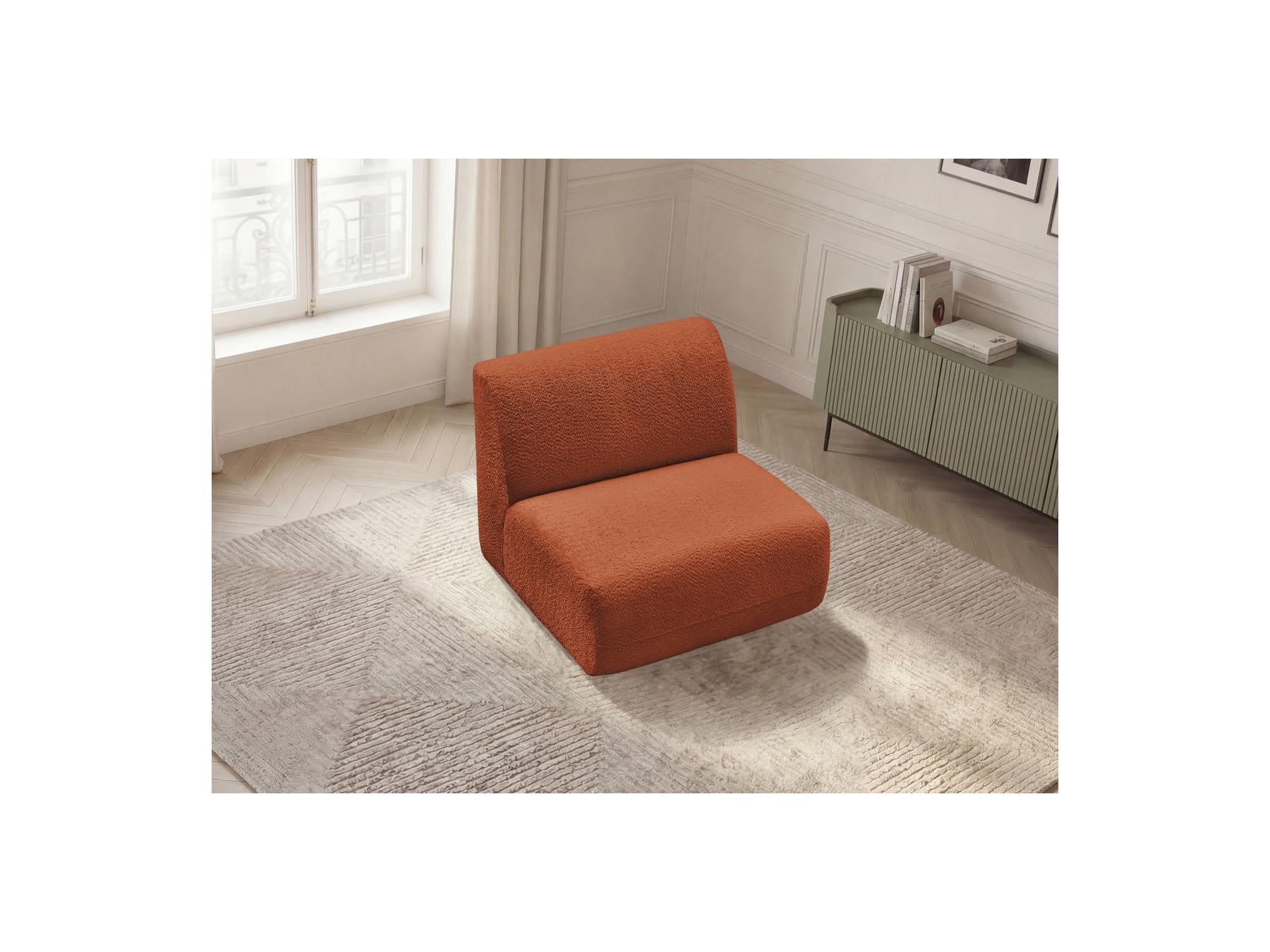 Anda - Chauffeuse 1 Place Sans Accoudoir Pour Canapé Modulable - Tissu Chenille