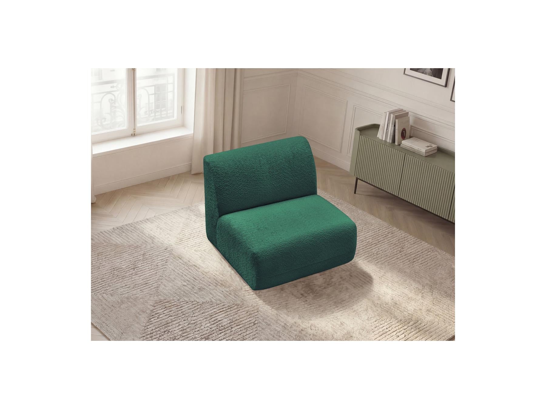 Anda - Chauffeuse 1 Place Sans Accoudoir Pour Canapé Modulable - Tissu Chenille