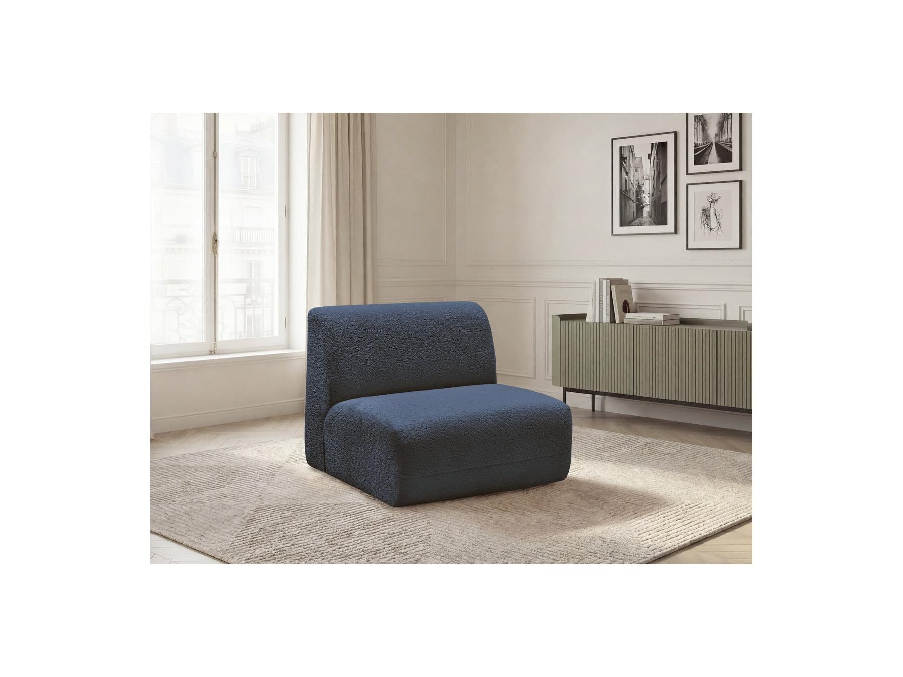 Anda - Chauffeuse 1 Place Sans Accoudoir Pour Canapé Modulable - Tissu Chenille