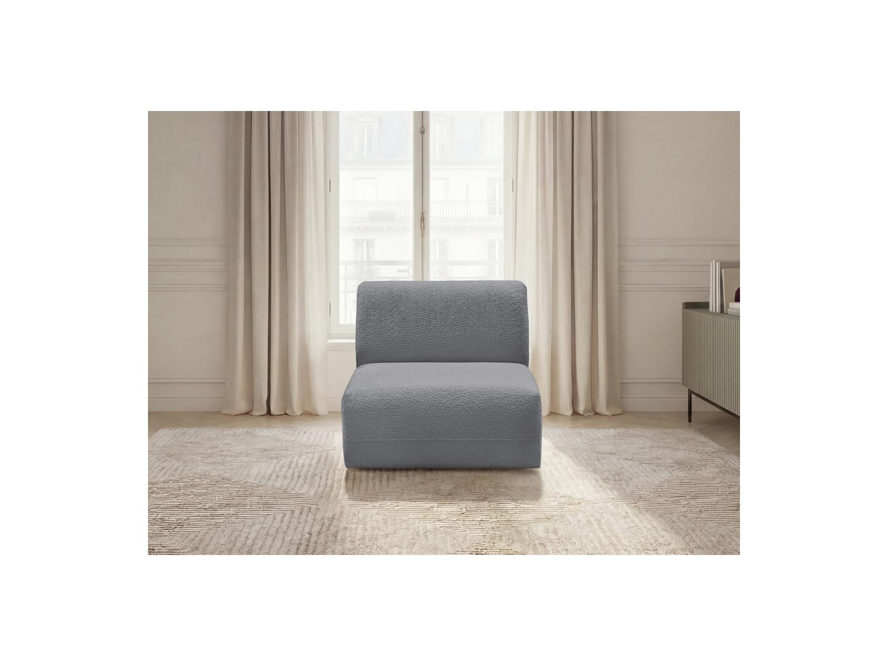 Anda - Chauffeuse 1 Place Sans Accoudoir Pour Canapé Modulable - Tissu Chenille