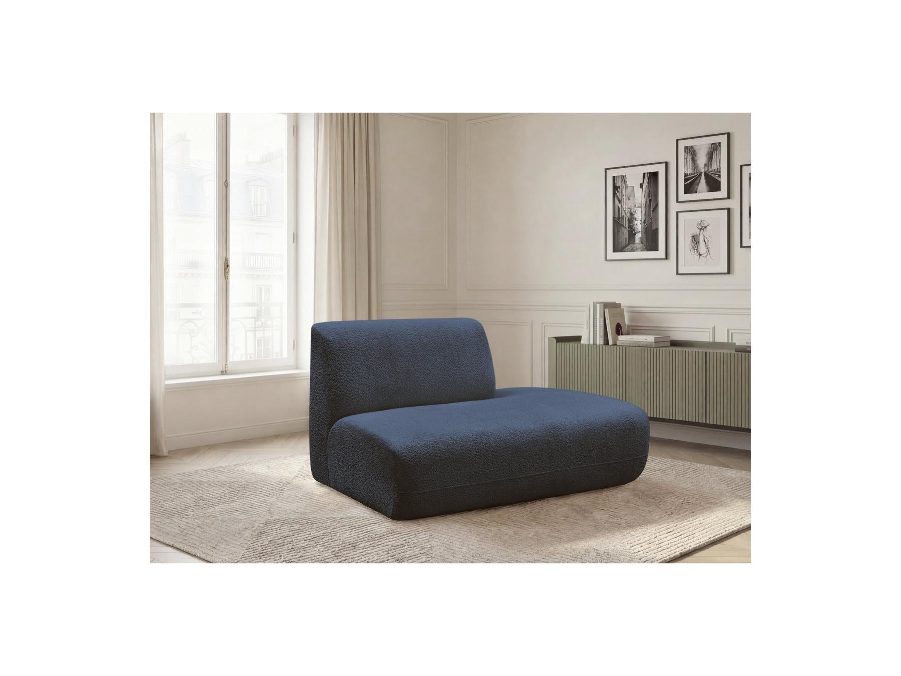 Anda - Chauffeuse Bout De Canapé Pour Canapé Modulable - Tissu Chenille - Angle Droit