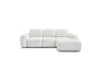 Montaigne - Canapé D'Angle Convertible Coffre - Tissu Bouclette - Angle Droit