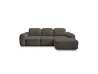 Montaigne - Canapé D'Angle Convertible Coffre - Tissu Bouclette - Angle Droit