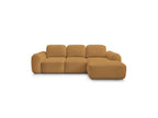 Montaigne - Canapé D'Angle Convertible Coffre - Tissu Bouclette - Angle Droit