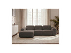 Montaigne - Canapé D'Angle Convertible Coffre - Tissu Bouclette - Angle Gauche