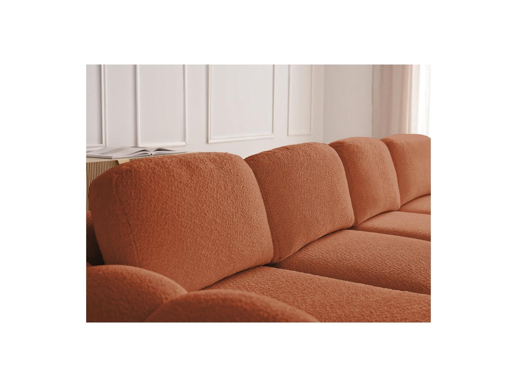 Montaigne - Canapé D'Angle Convertible Coffre - Tissu Bouclette - Angle Gauche