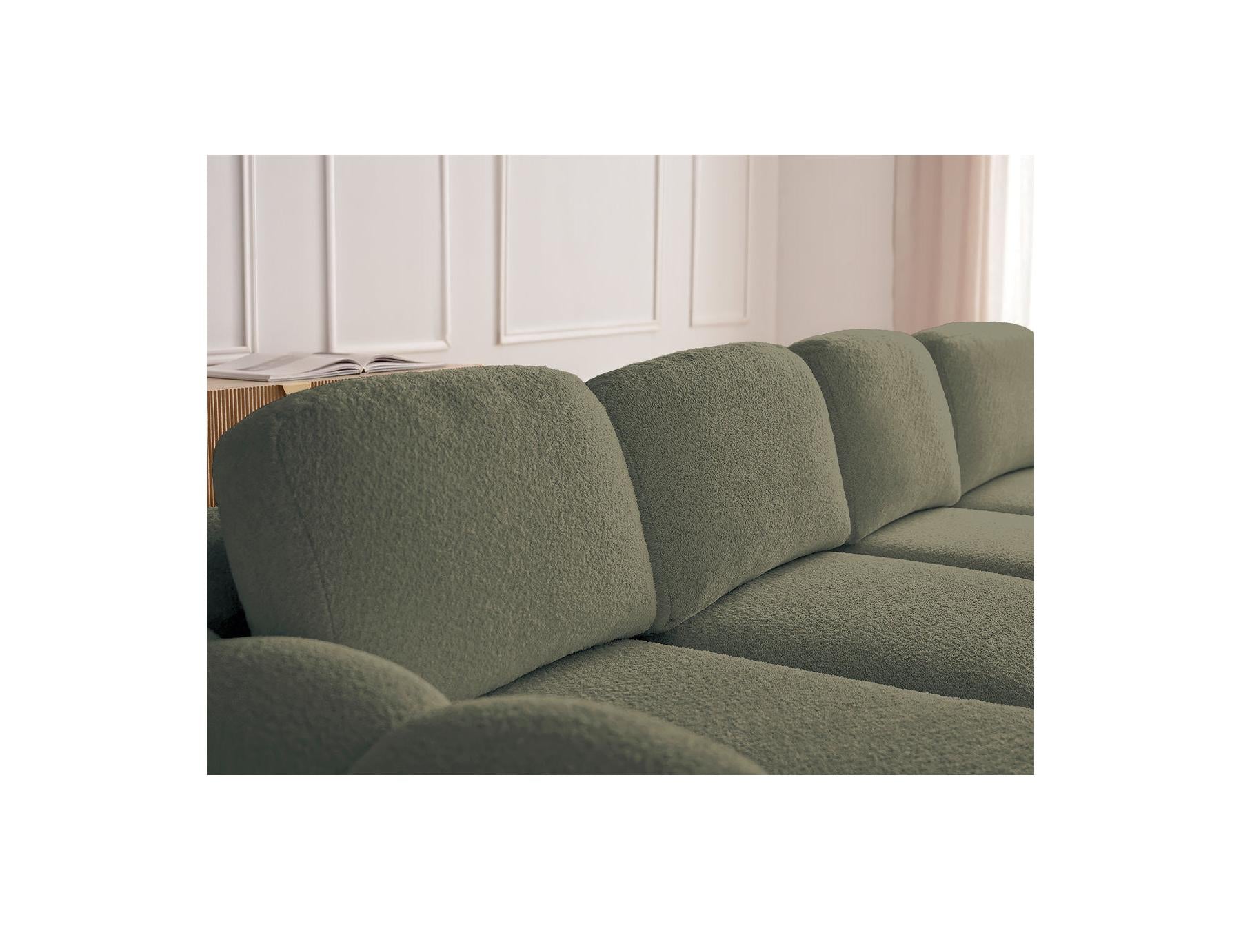 Montaigne - Canapé D'Angle Convertible Coffre - Tissu Bouclette - Angle Gauche