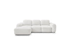 Montaigne - Canapé D'Angle Convertible Coffre - Tissu Bouclette - Angle Gauche