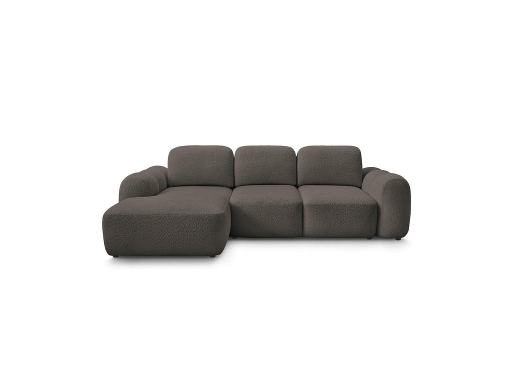 Montaigne - Canapé D'Angle Convertible Coffre - Tissu Bouclette - Angle Gauche