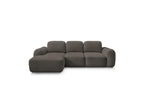 Montaigne - Canapé D'Angle Convertible Coffre - Tissu Bouclette - Angle Gauche