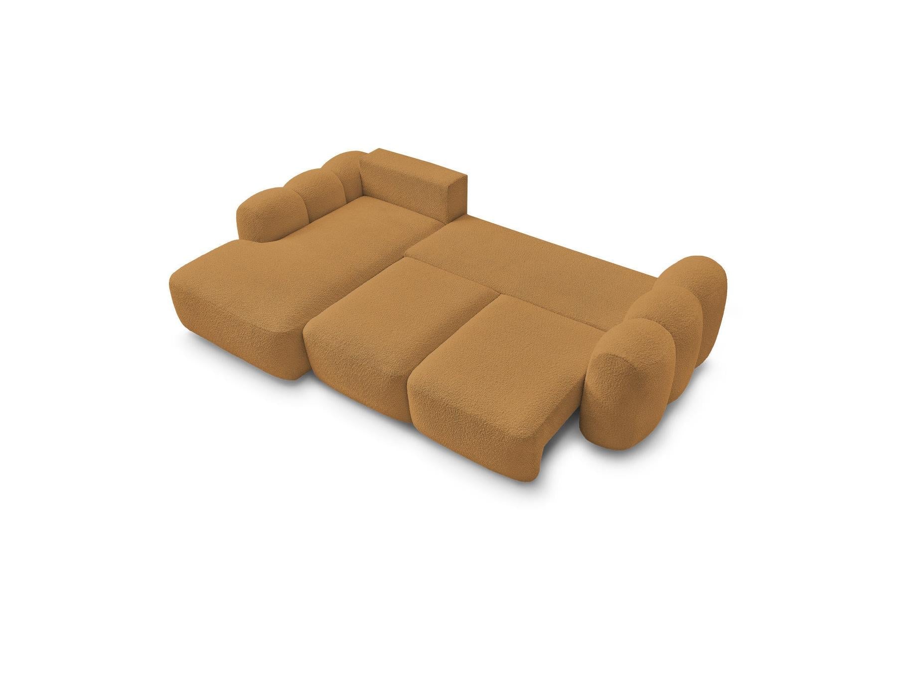 Montaigne - Canapé D'Angle Convertible Coffre - Tissu Bouclette - Angle Gauche