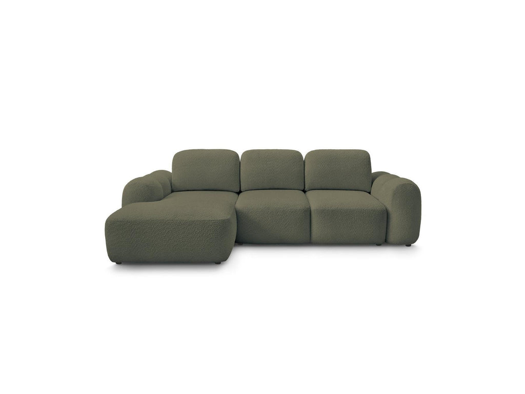 Montaigne - Canapé D'Angle Convertible Coffre - Tissu Bouclette - Angle Gauche