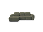 Montaigne - Canapé D'Angle Convertible Coffre - Tissu Bouclette - Angle Gauche