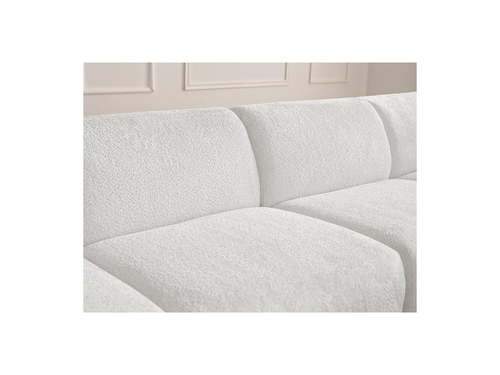 Anda - Canapé D'Angle L Fixe Modulable - Tissu Chenille - Angle Gauche