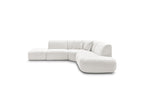 Anda - Canapé D'Angle L Fixe Modulable - Tissu Chenille - Angle Droit