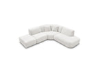 Anda - Canapé D'Angle L Fixe Modulable - Tissu Chenille - Angle Droit