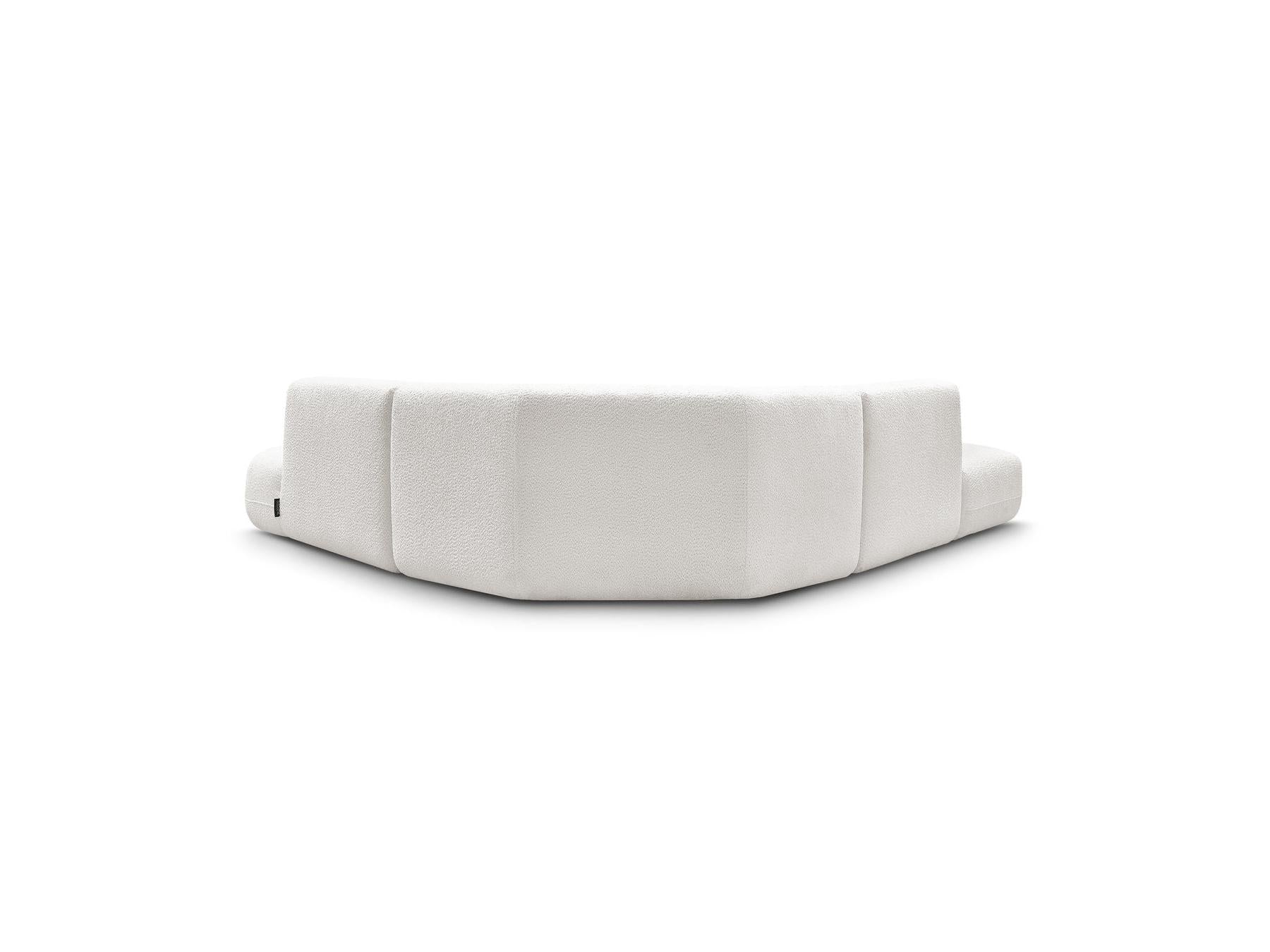Anda - Canapé D'Angle L Fixe Modulable - Tissu Chenille - Angle Droit
