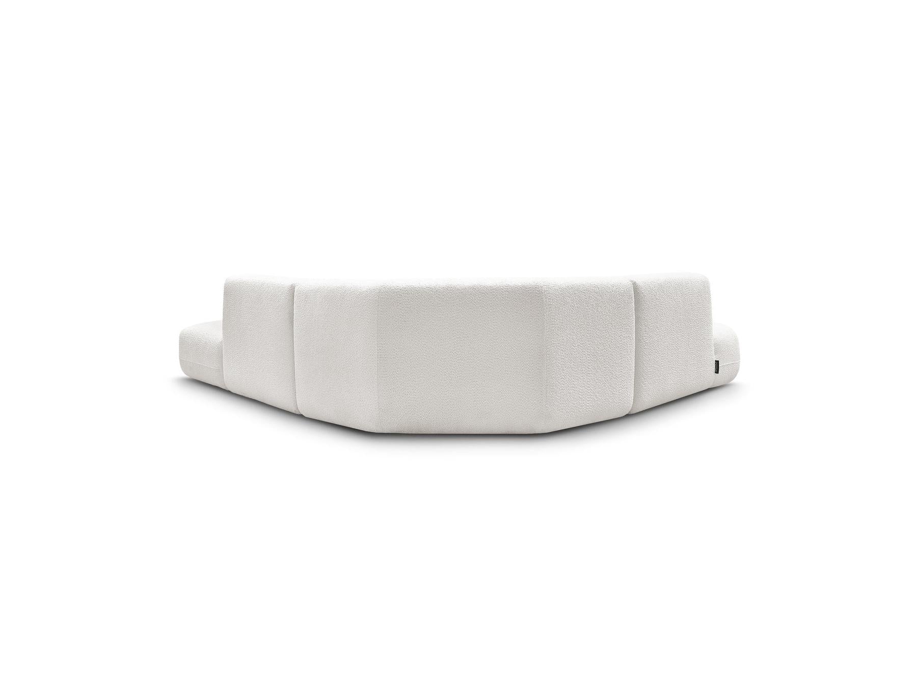 Anda - Canapé D'Angle L Fixe Modulable - Tissu Chenille - Angle Gauche