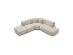 Anda - Canapé D'Angle L Fixe Modulable - Tissu Chenille - Angle Droit