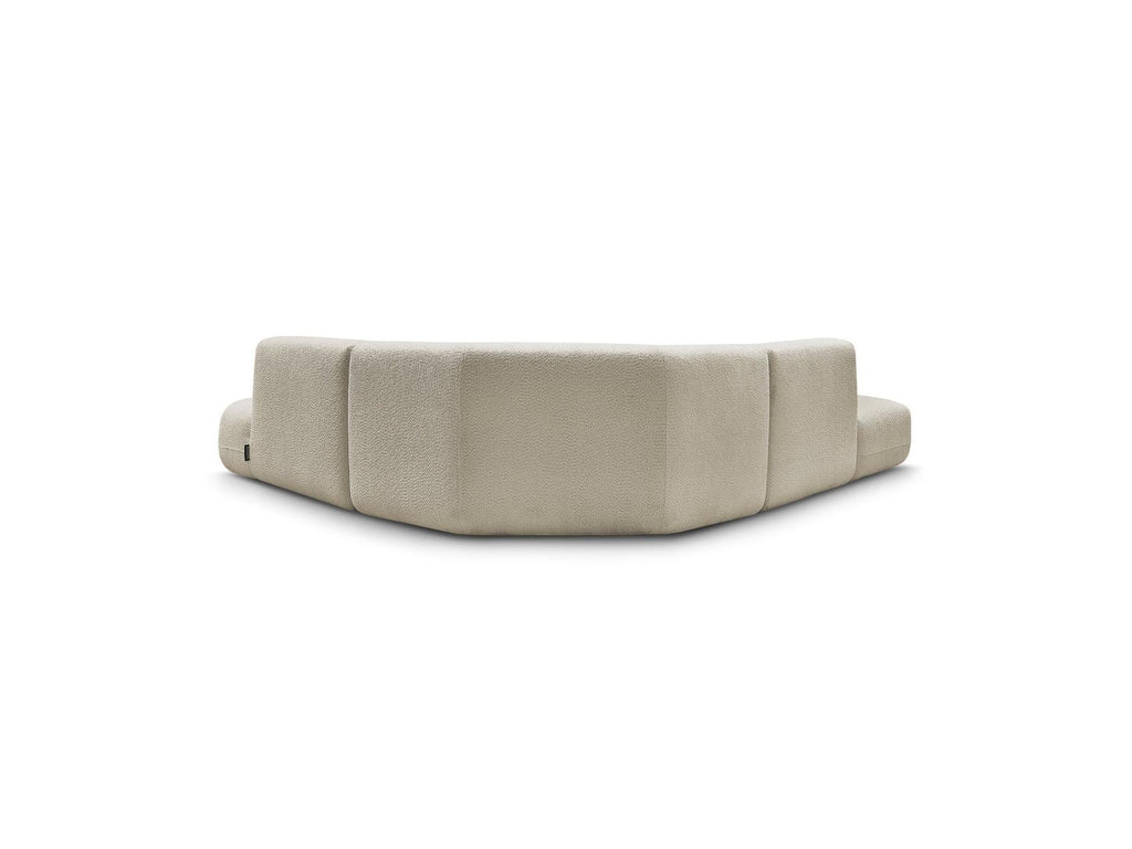 Anda - Canapé D'Angle L Fixe Modulable - Tissu Chenille - Angle Droit