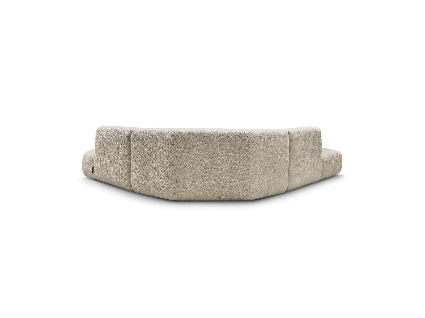 Anda - Canapé D'Angle L Fixe Modulable - Tissu Chenille - Angle Droit