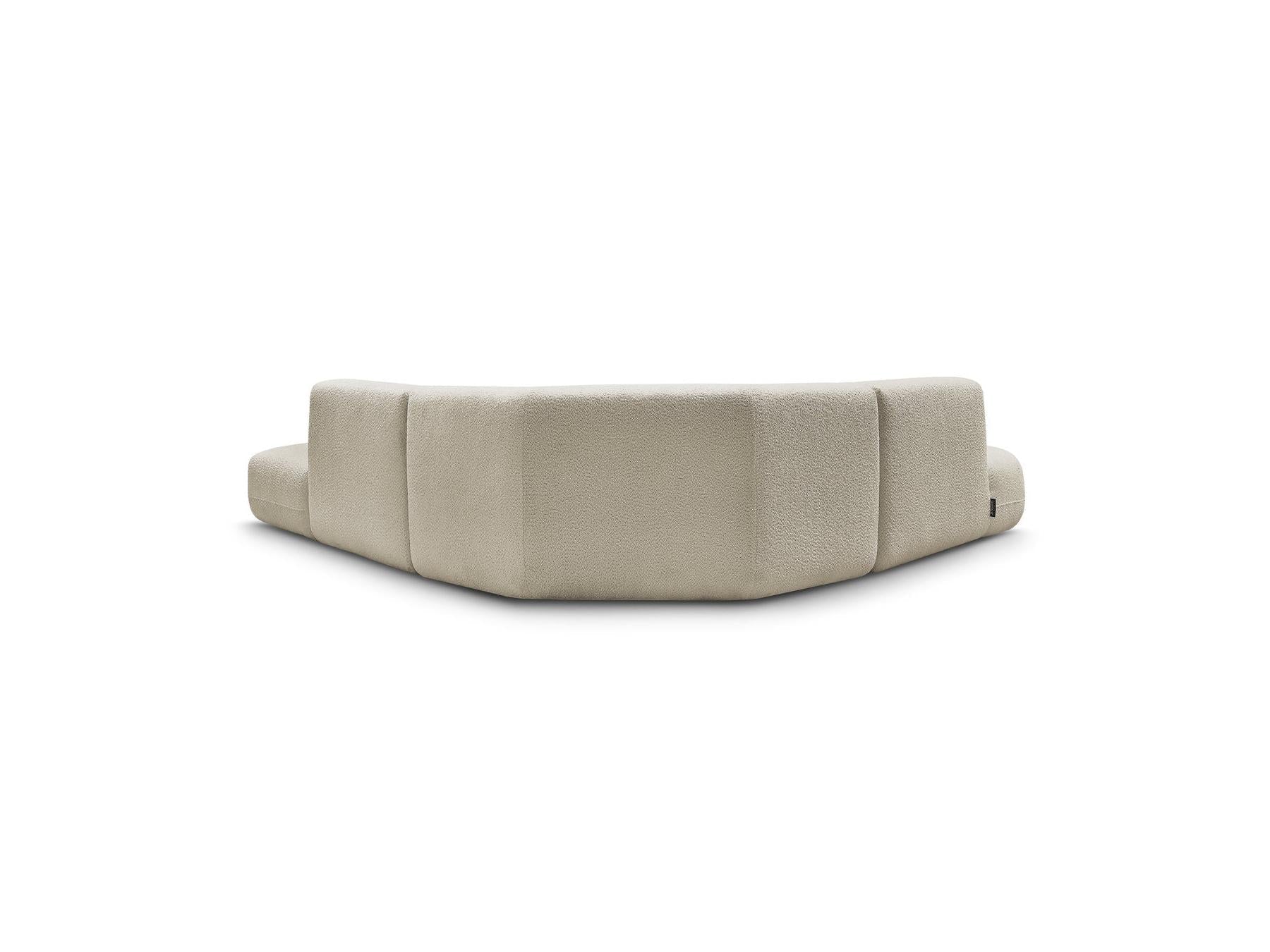 Anda - Canapé D'Angle L Fixe Modulable - Tissu Chenille - Angle Gauche