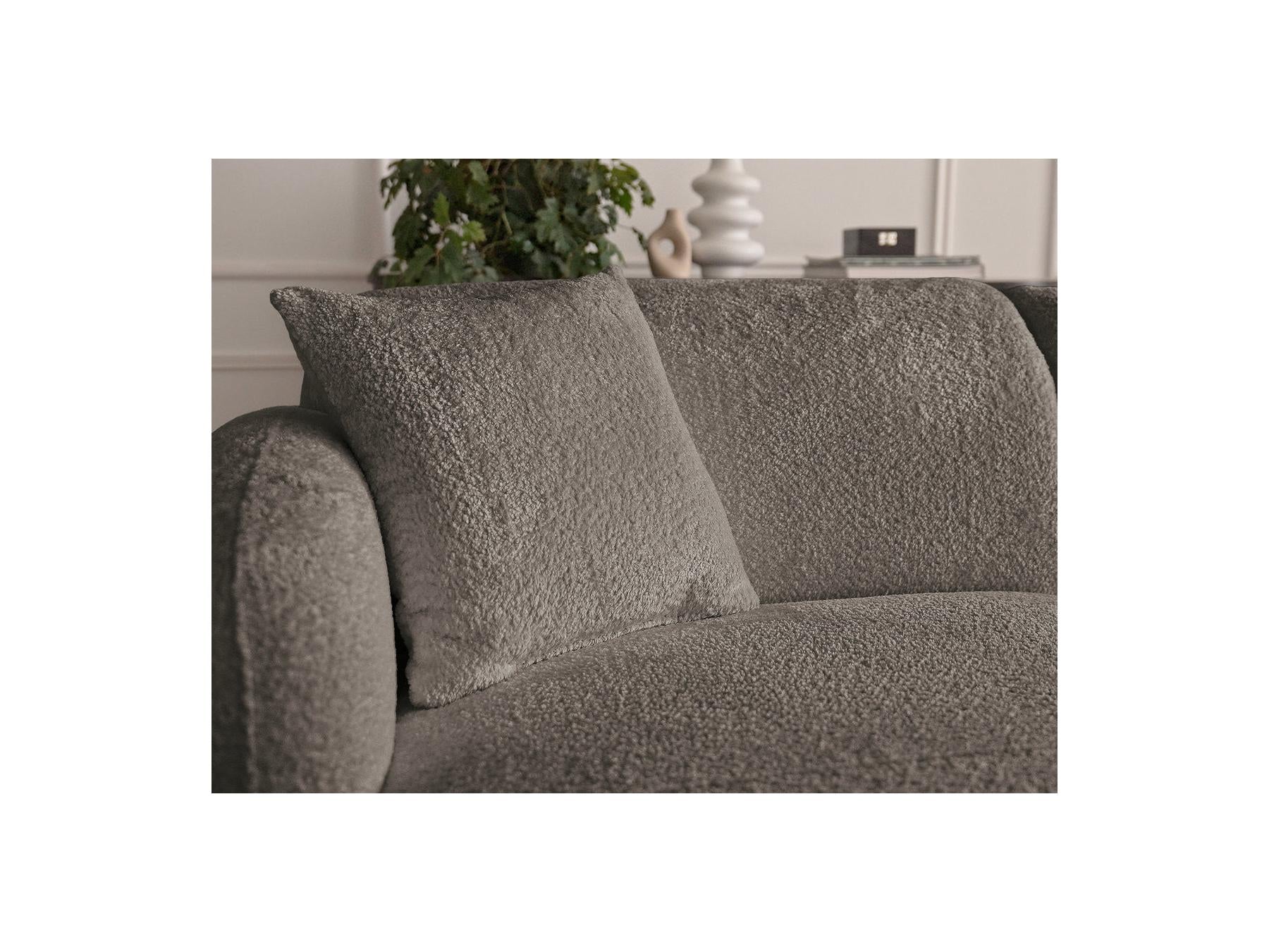 Anda - Canapé D'Angle L Fixe Modulable - Tissu Chenille - Angle Gauche