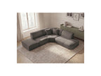 Anda - Canapé D'Angle L Fixe Modulable - Tissu Chenille - Angle Droit