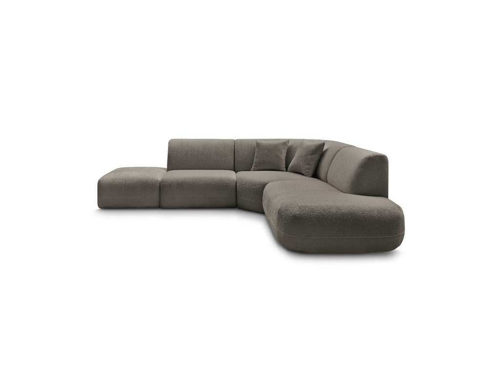 Anda - Canapé D'Angle L Fixe Modulable - Tissu Chenille - Angle Droit