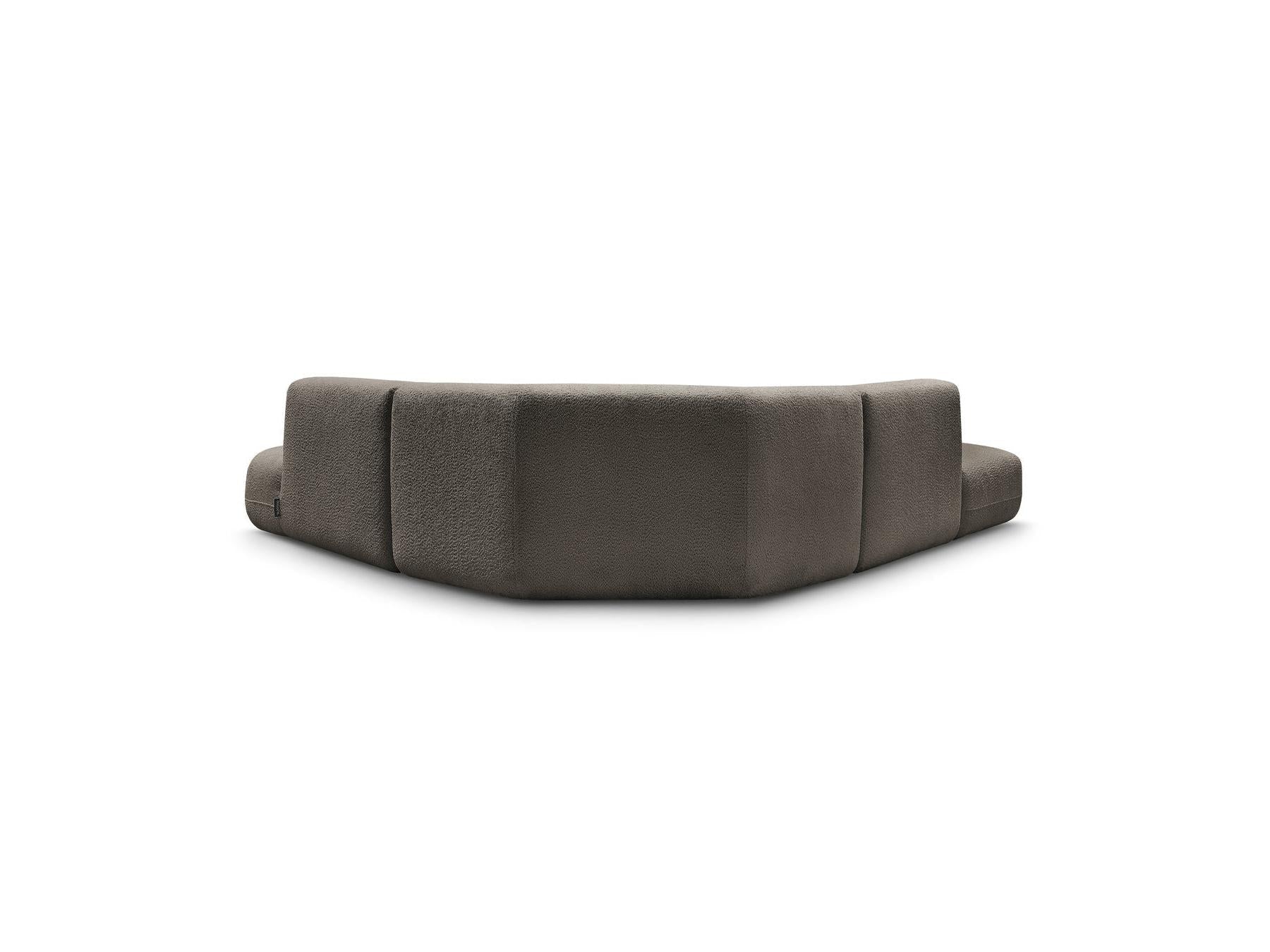 Anda - Canapé D'Angle L Fixe Modulable - Tissu Chenille - Angle Droit