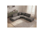Anda - Canapé D'Angle L Fixe Modulable - Tissu Chenille - Angle Gauche