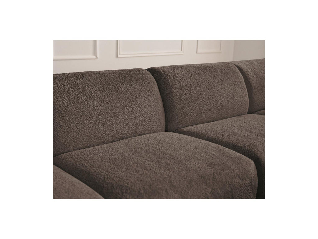 Anda - Canapé D'Angle L Fixe Modulable - Tissu Chenille - Angle Droit