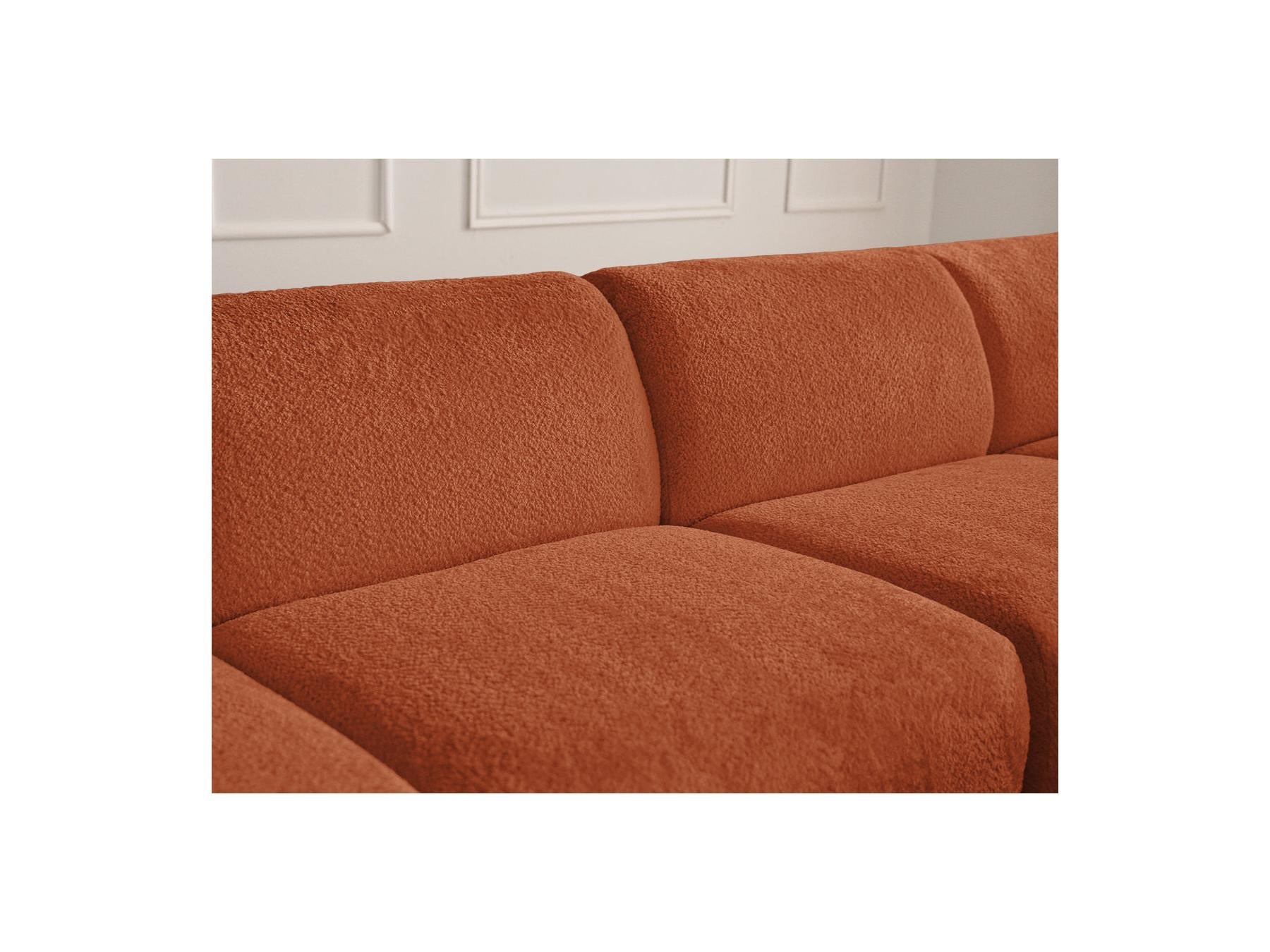 Anda - Canapé D'Angle L Fixe Modulable - Tissu Chenille - Angle Gauche